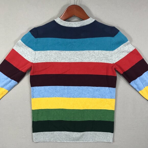 H&M Sweater Boys 8-10 Multicolor Striped Pullover Crew Neck Long Sleeve - Picture 7 of 12